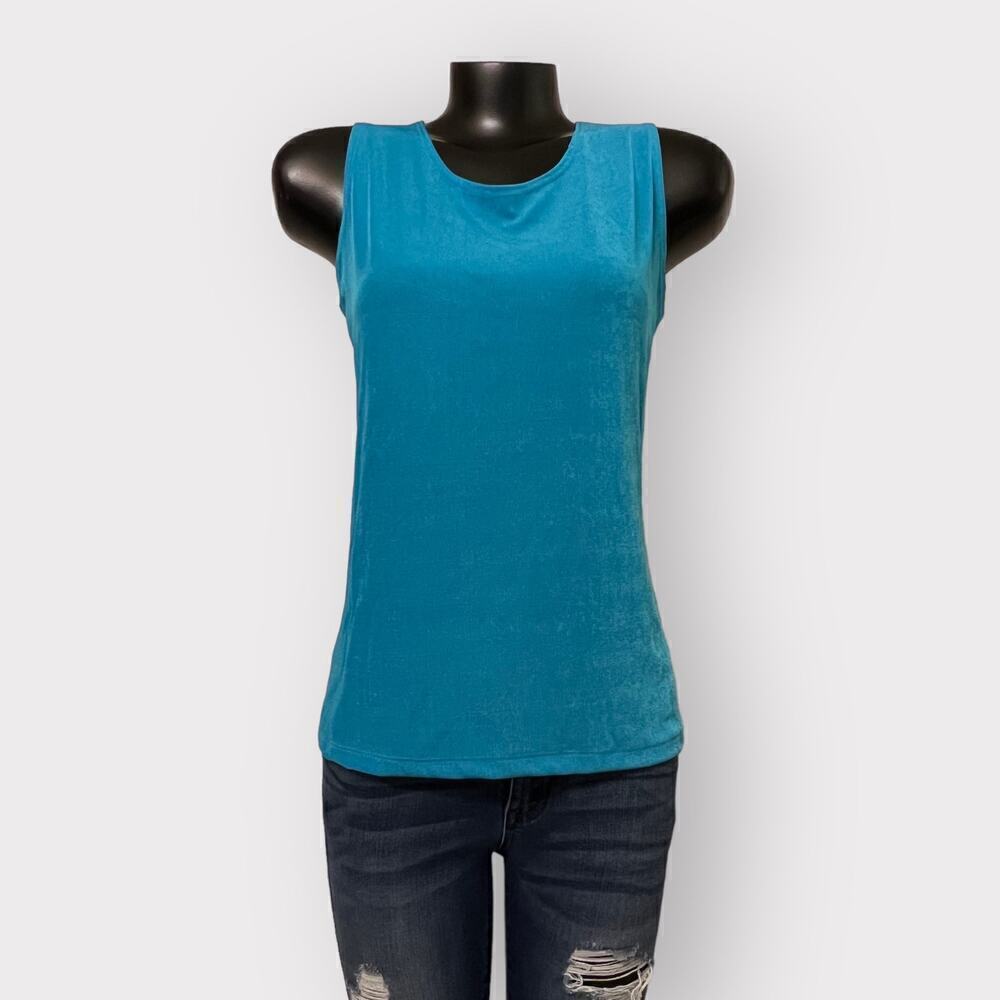 Lotus VINTAGE NWT Womens Tank Top sz M Sleeveless Shirt 80’s 90’s 80s 90s Blue